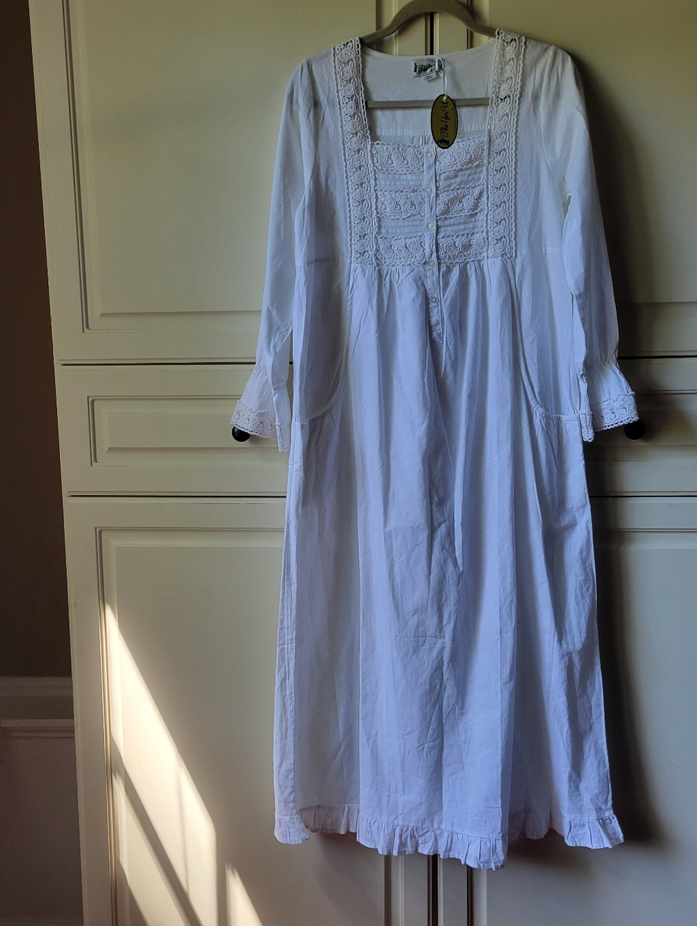 The 1 for U Isabella Cotton Long Sleeve Nightgown Cottagecore Size XS Nwt